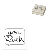 You Rock Speech Bubble Rubber Art Stamp ラバースタンプ (押印)