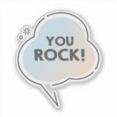 You rock text in  chat cloud emoji シール (正面)