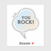 You rock text in chat cloud emoji シール (シート)