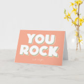 You Rock Thank You折り畳んだグリーティングカード カード (黄色い花)