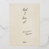 You Rock, Valentine flat card 箔シーズンカード (裏面)