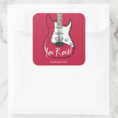 You Rock Valentine's Dayスタンプ スクエアシール (バッグ)