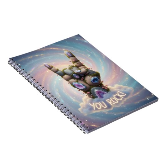 You Rock - Whimsical designed Spiral notebook ノートブック (右側)