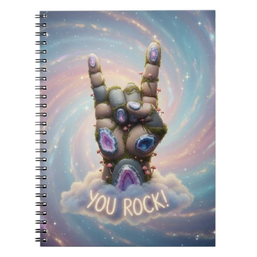 You Rock - Whimsical designed Spiral notebook ノートブック (正面)