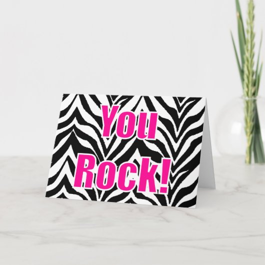 You Rock! Zebra Print カード (正面)