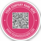 You rQRコードとカスタム文字ステッカー色を選択 シール (正面)