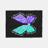 You S Your Life S Suicide Prevention Awareness  フリースブランケット (正面(横))