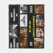 You said: Best Grandpa Ever Photo Collage  フリースブランケット (正面)