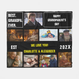 You said: Best Grandpa Ever Photo Collage  フリースブランケット