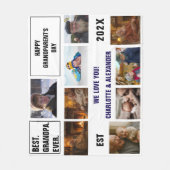 You said: Best Grandpa Ever Photo Collage  フリースブランケット (正面)