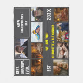 You said: Best Grandpa Ever Photo Collage  フリースブランケット (正面)