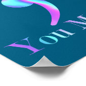 You Semicolon Cat Suicide Mental Health Awareness ポスター (角)