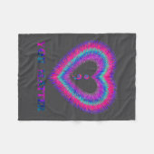 You Semicolon Heart Suicide Prevention Awareness  フリースブランケット (正面(横))