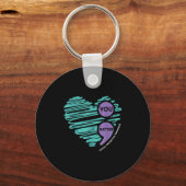 You Semicolon Suicide Prevention Awareness Month  キーホルダー (正面)