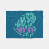 You Semicolon Suicide Prevention Awareness Month  フリースブランケット (正面(横))