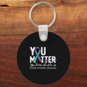 You Semicolon Suicide Prevention Awareness Week  キーホルダー (正面)