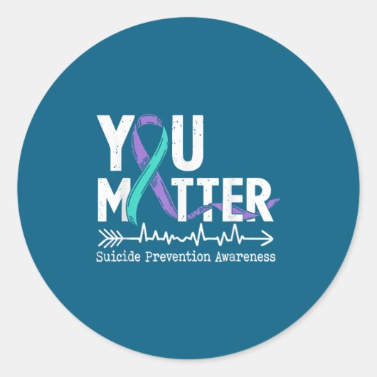 You Semicolon Suicide Prevention Awareness Week  ラウンドシール (正面)