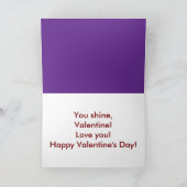 You Shine Valentine Greeting Card カード (内部)