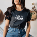You Shine Women's T-shirt Tシャツ<br><div class="desc">こ表現の可愛い「You Shine」の月と星のTシャツで自分自身を照らし出す!!</div>
