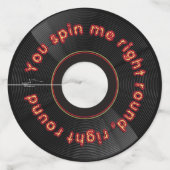 "You Spin Me" レトロ・ビニール音楽 コースター ワイングラスタグ (裏面)