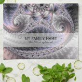 You Spin Me Round - Fractal Art キッチンタオル (折り畳み)