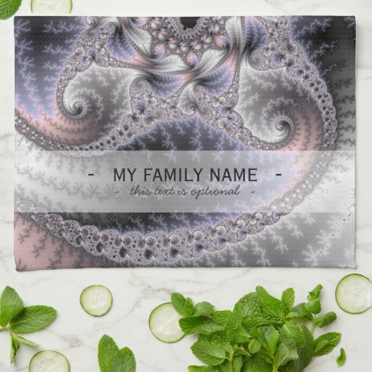 You Spin Me Round - Fractal Art キッチンタオル (折り畳み)