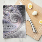 You Spin Me Round - Fractal Art キッチンタオル (四つ折り)