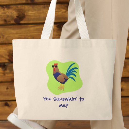 You Squawking to  Me ラージトートバッグ
