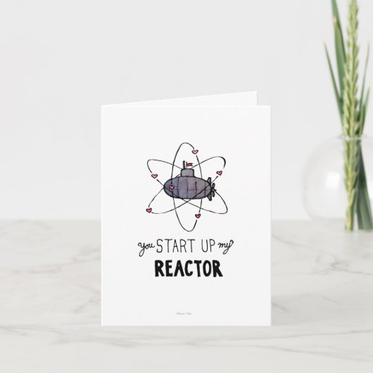 You Start Up My Reactor - Submarine Note Card カード (正面)