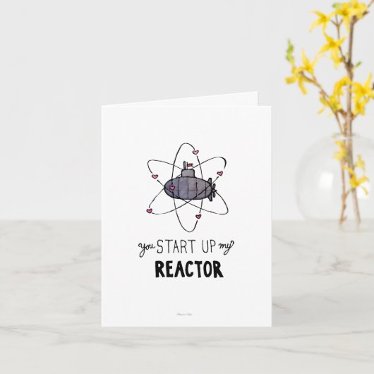 You Start Up My Reactor - Submarine Note Card カード (黄色い花)