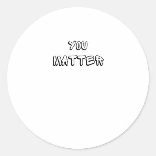 You - Statement はっきりした Art」ステッカー ラウンドシール (正面)