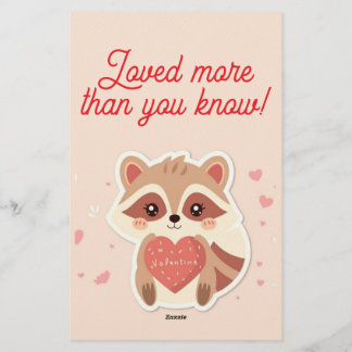You Stole My Heart Raccoon Valentine Card 便箋
