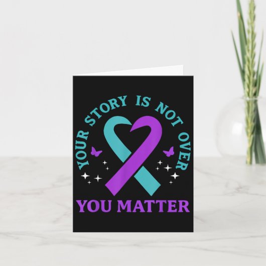 You Story Is Not Over Ribbon Mental Health Women  カード (正面)