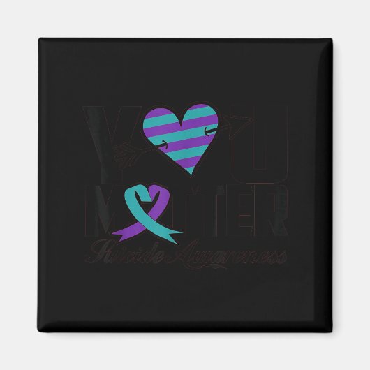 You Suicide Awareness Mental Health Message  マグネット (正面)