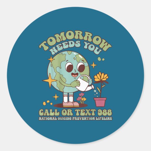 You Suicide Awareness Mental Health S ラウンドシール (正面)