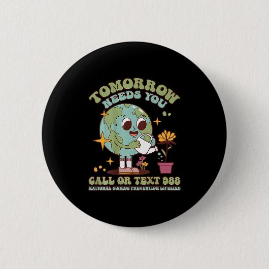 You Suicide Awareness Mental Health S 缶バッジ (正面)