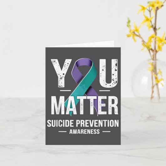 You Suicide Prevention Awareness  カード (黄色い花)