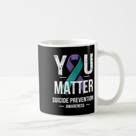 You Suicide Prevention Awareness  コーヒーマグカップ (右)