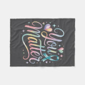 You Suicide Prevention Awareness  フリースブランケット (正面(横))