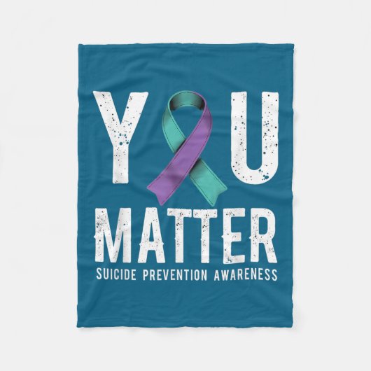 You Suicide Prevention Awareness  フリースブランケット (正面)