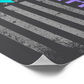 You Suicide Prevention Awareness American Flag Rib ポスター (角)