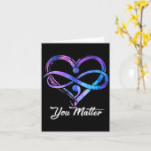 You Suicide Prevention Awareness Heart Men Women  カード (黄色い花)