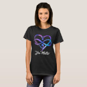 You Suicide Prevention Awareness Heart Men Women  Tシャツ (正面フル)