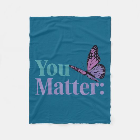 You Suicide Prevention Awareness Mental Health フリースブランケット (正面)