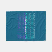 You Suicide Prevention Awareness Mental Health Mon フリースブランケット (正面(横))