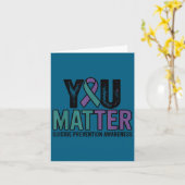 You Suicide Prevention Awareness Ribbon  カード (黄色い花)