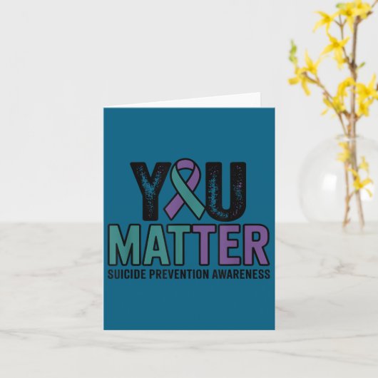 You Suicide Prevention Awareness Ribbon  カード (黄色い花)
