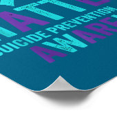 You Suicide Prevention Awareness Ribbon  ポスター (角)