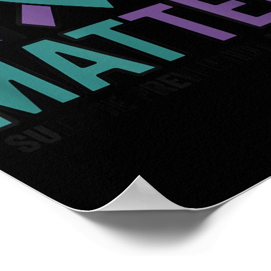 You Suicide Prevention Awareness Ribbon ポスター (角)