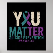 You Suicide Prevention Awareness Ribbon  ポスター (正面)